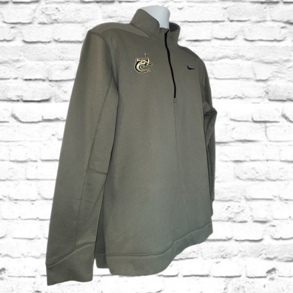 Nike Golf 1/4 Zip Pullover XL Green UNC Charlotte 49ers Swoosh Fleece - Picture 5 of 11